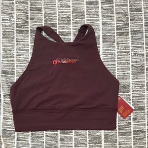 NWT women’s lululemon energy bra high neck long line size 6